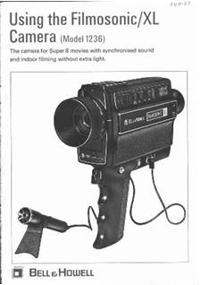 Bell and Howell Filmosonic Series manual. Camera Instructions.